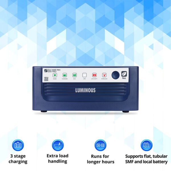 LUMINOUS  SQUARE  WAVE   INVERTOR - ECO WATT +1250 - Image 2