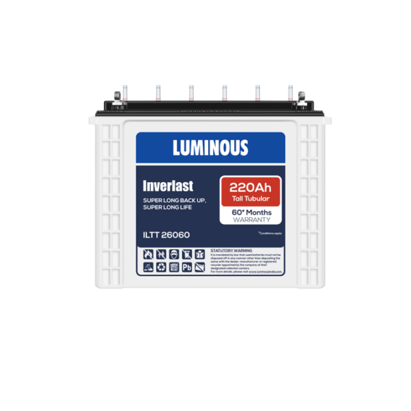 LUMINOUS  TUBULAR BATTERY - TALL TYPE - ILTT 26060 - 220 AH