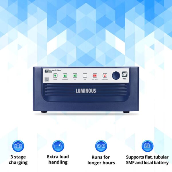 LUMINOUS SQUARE WAVE INVERTOR - ECO WATT +1050 - Image 2